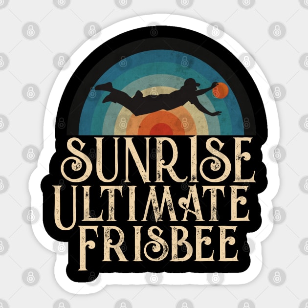 Ultimate Frisbee Sunset Sticker by CTShirts